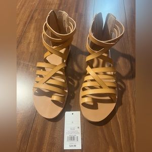 A new day tan flat gladiator sandal